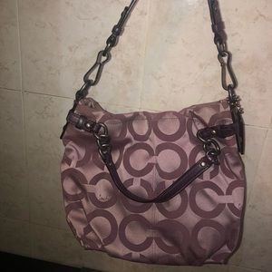 COACH 2 WAY PURPLE CROSSBODY AND ARM BAG!